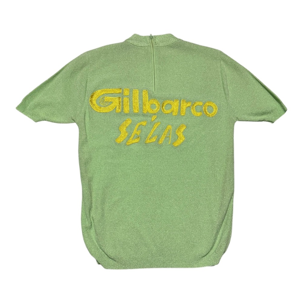 Vintage 60s/70s Green Chain Stitch Gilbarco Se'lis Basketball Sweater Women's S